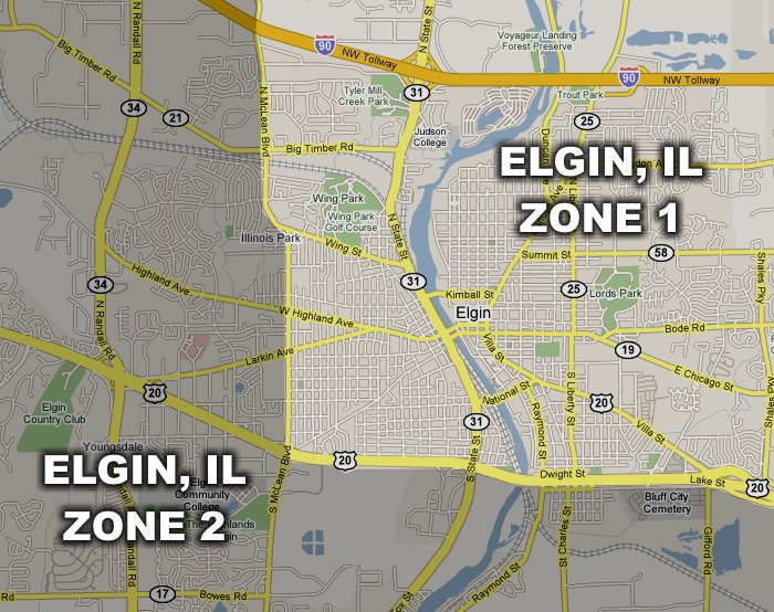 elgin limousine zones
