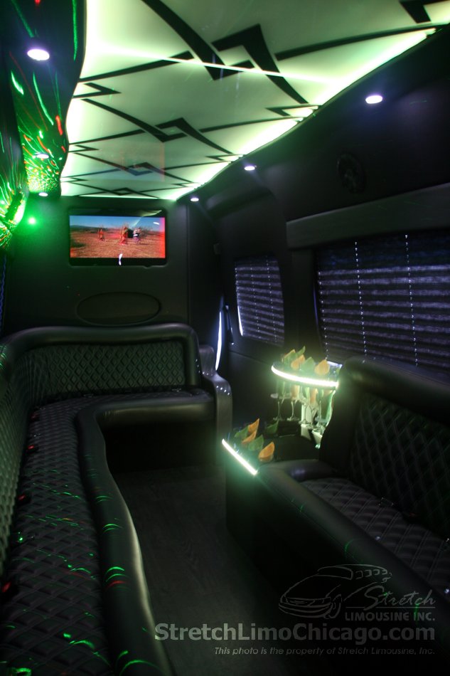 High ceiling in Mercedes Sprinter limo