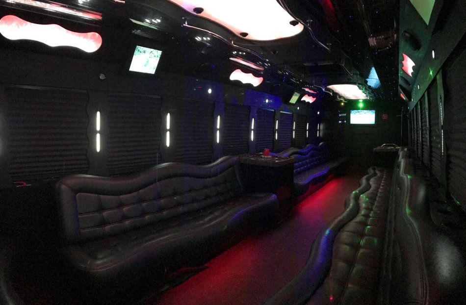 freightliner limo bus interior rear