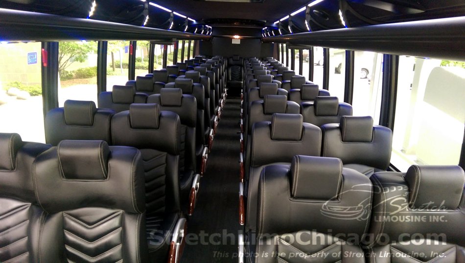 44-to-52-passenger Grech Motors GM45 bus inside view: front to back