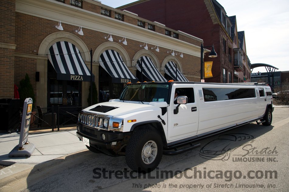 Hummer H2 limo side view