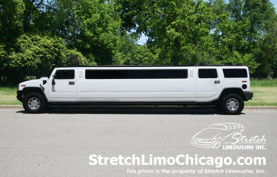 Hummer H2 limo side view
